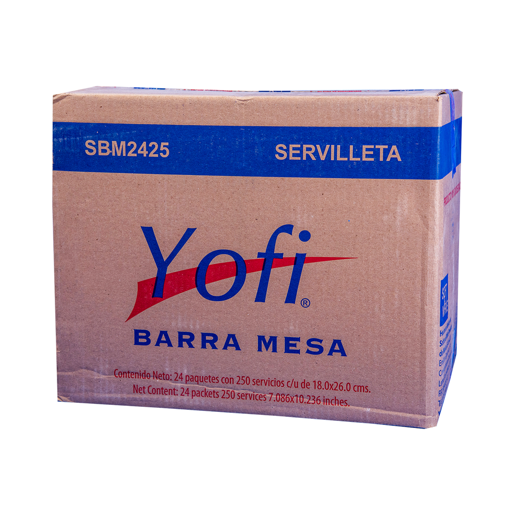 Servilleta Barra 250 pzas Yofi