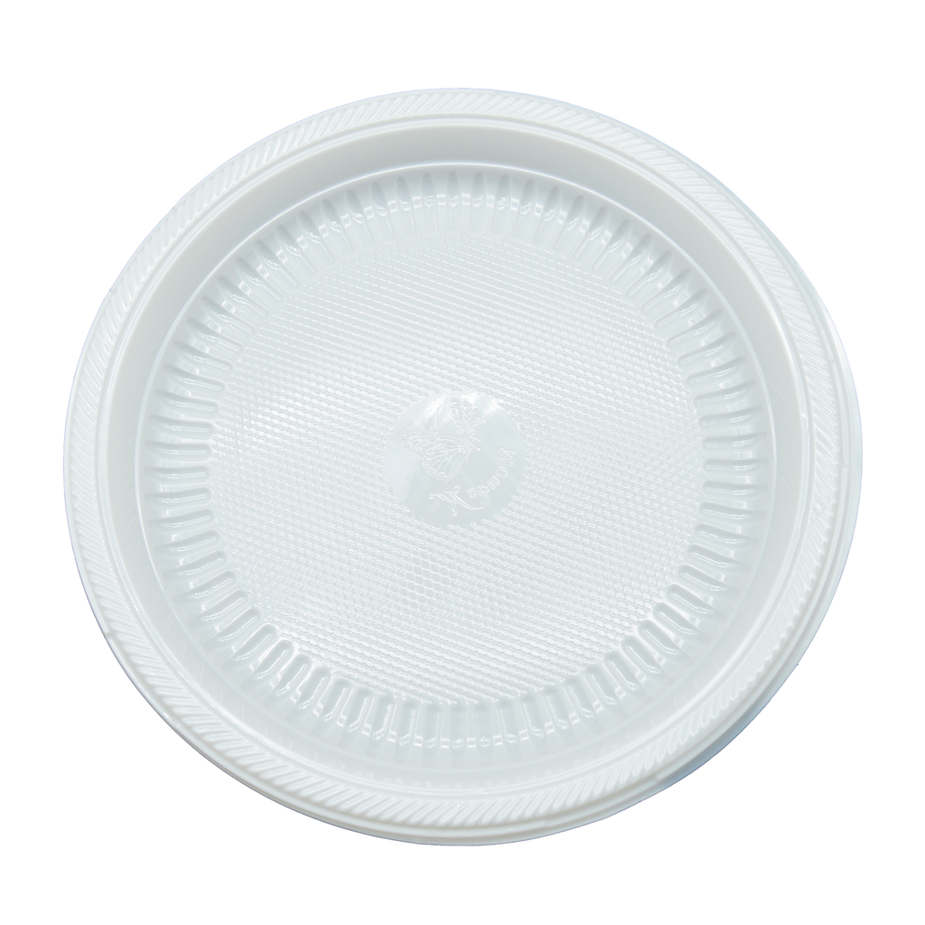 Plato Plástico Blanco Monarka