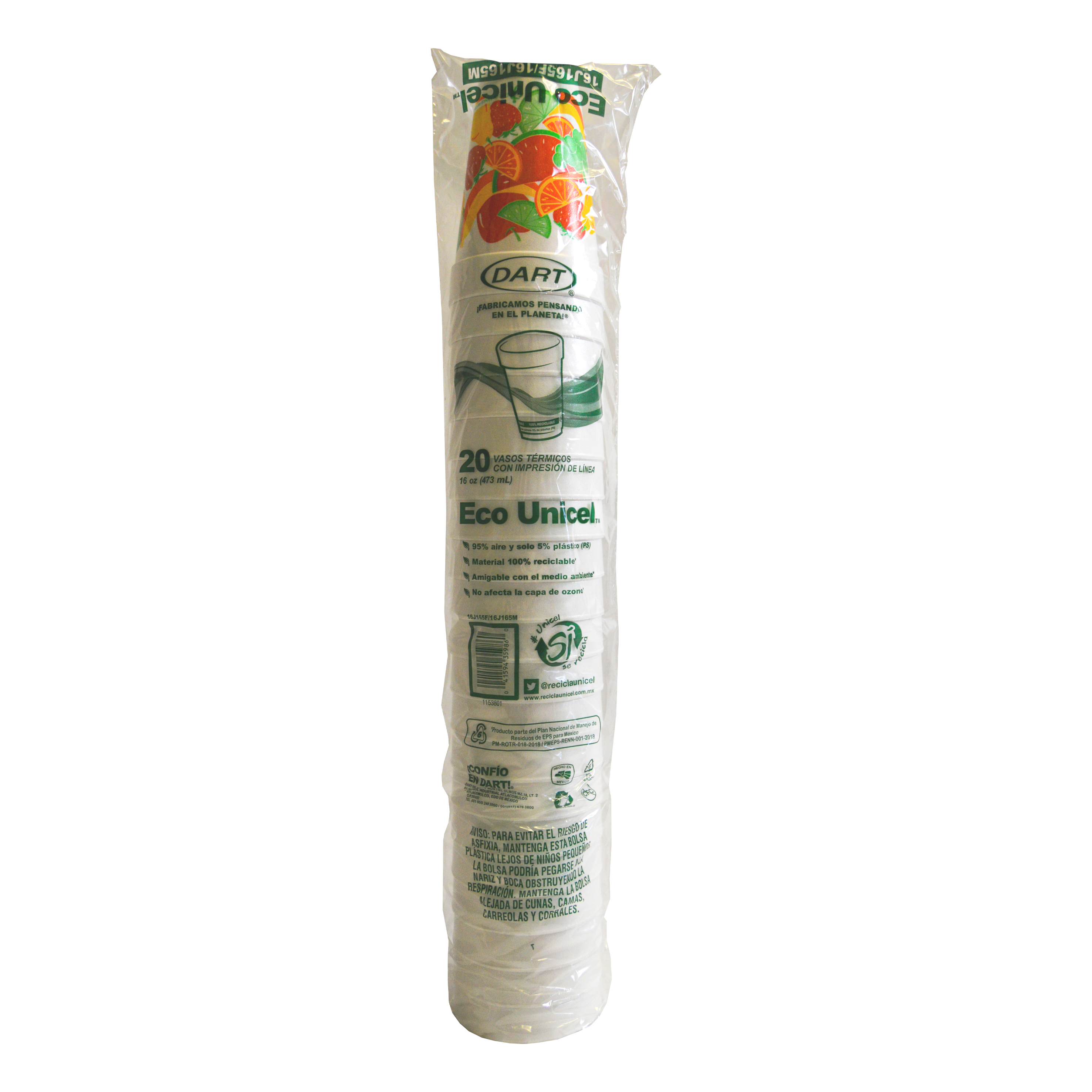Vaso Térmico 16 oz Frutas Dart