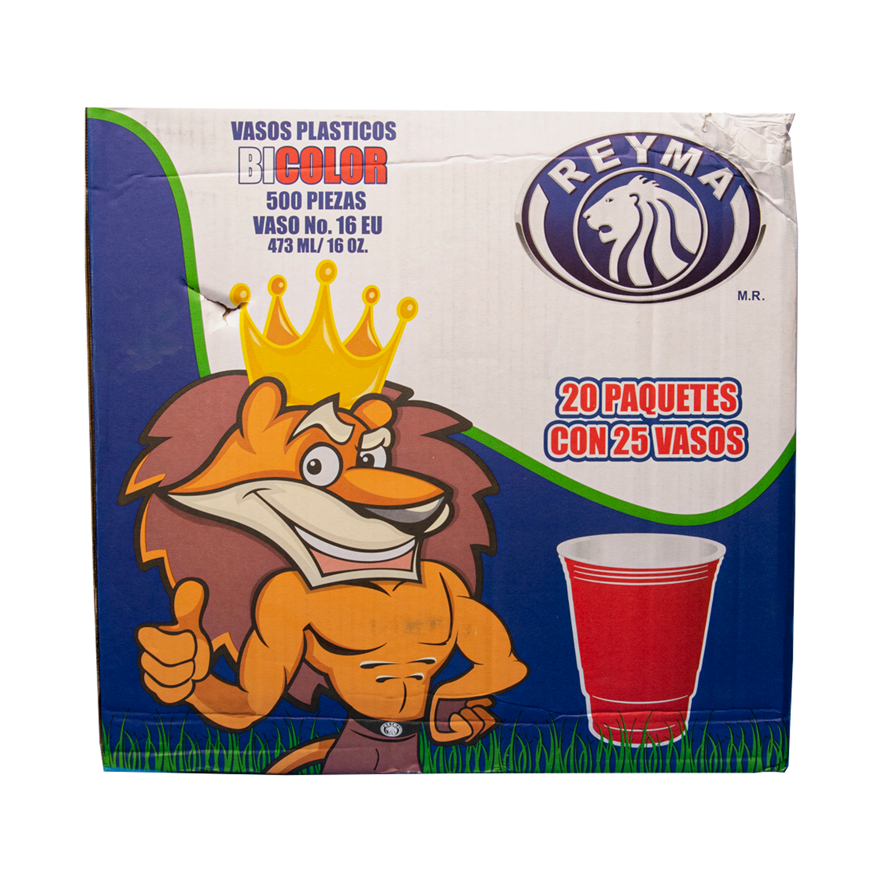 Vaso Plástico 16 oz Rojo Reyma