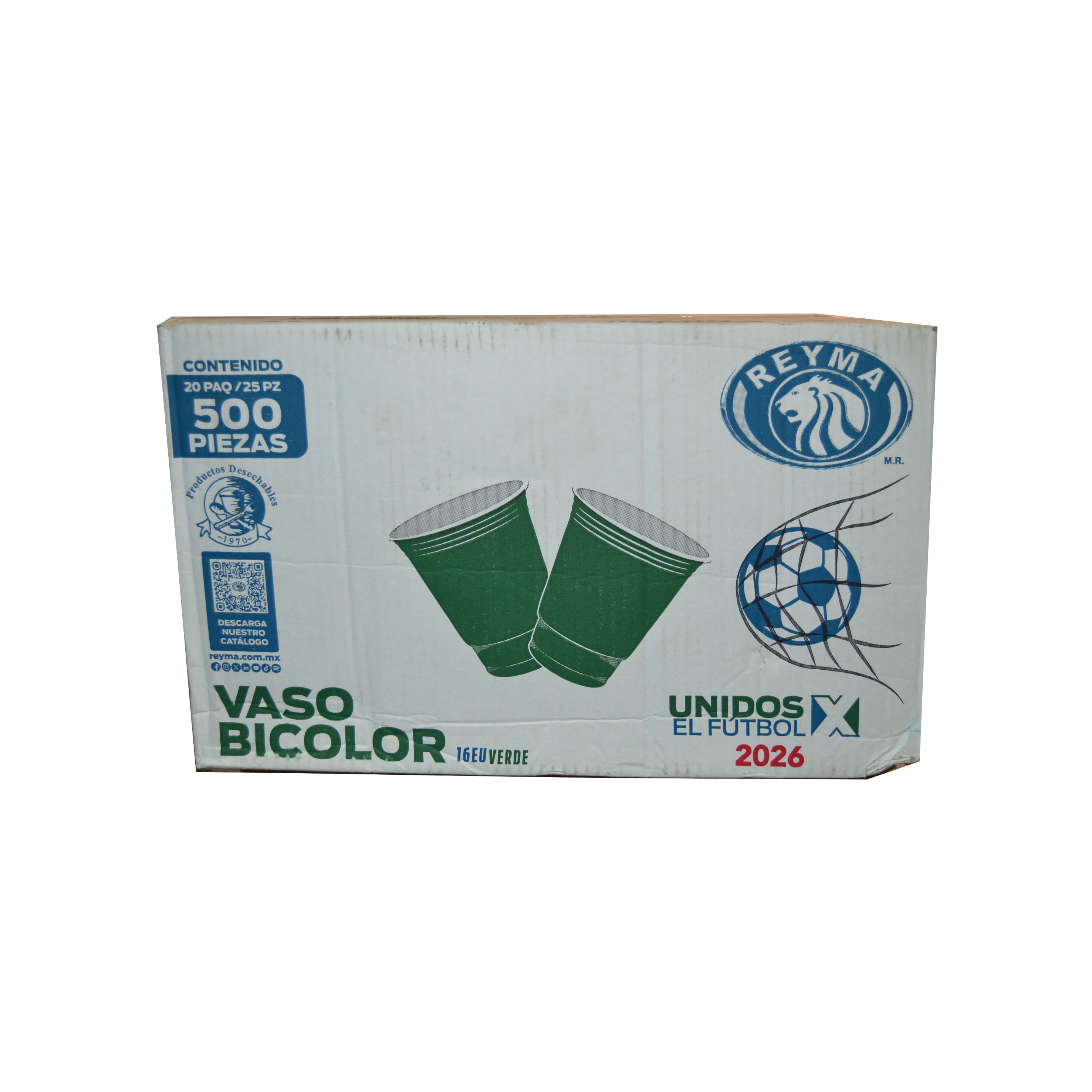 Vaso Plástico 16 oz Verde Reyma