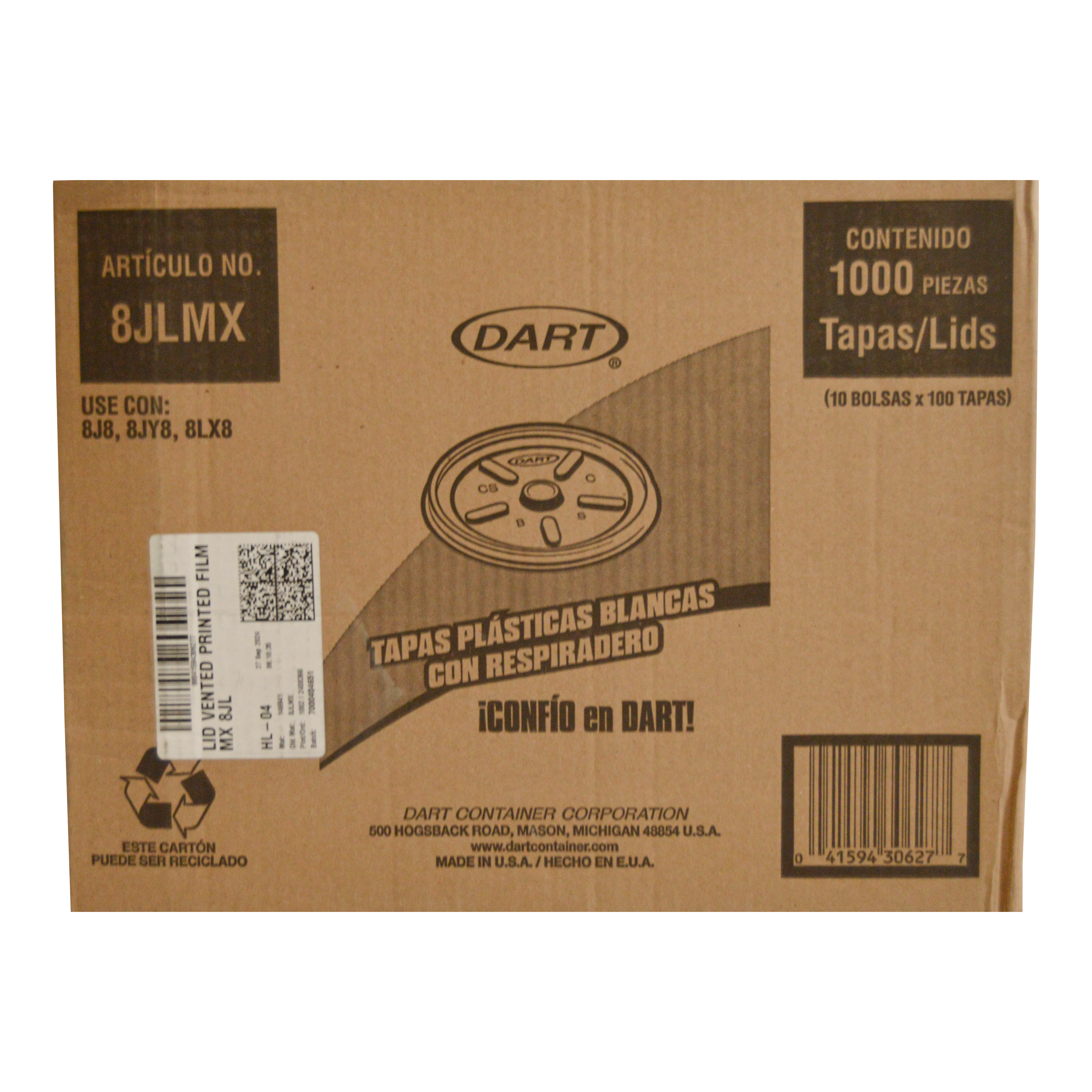 Tapa 8JLMX Respirador Dart