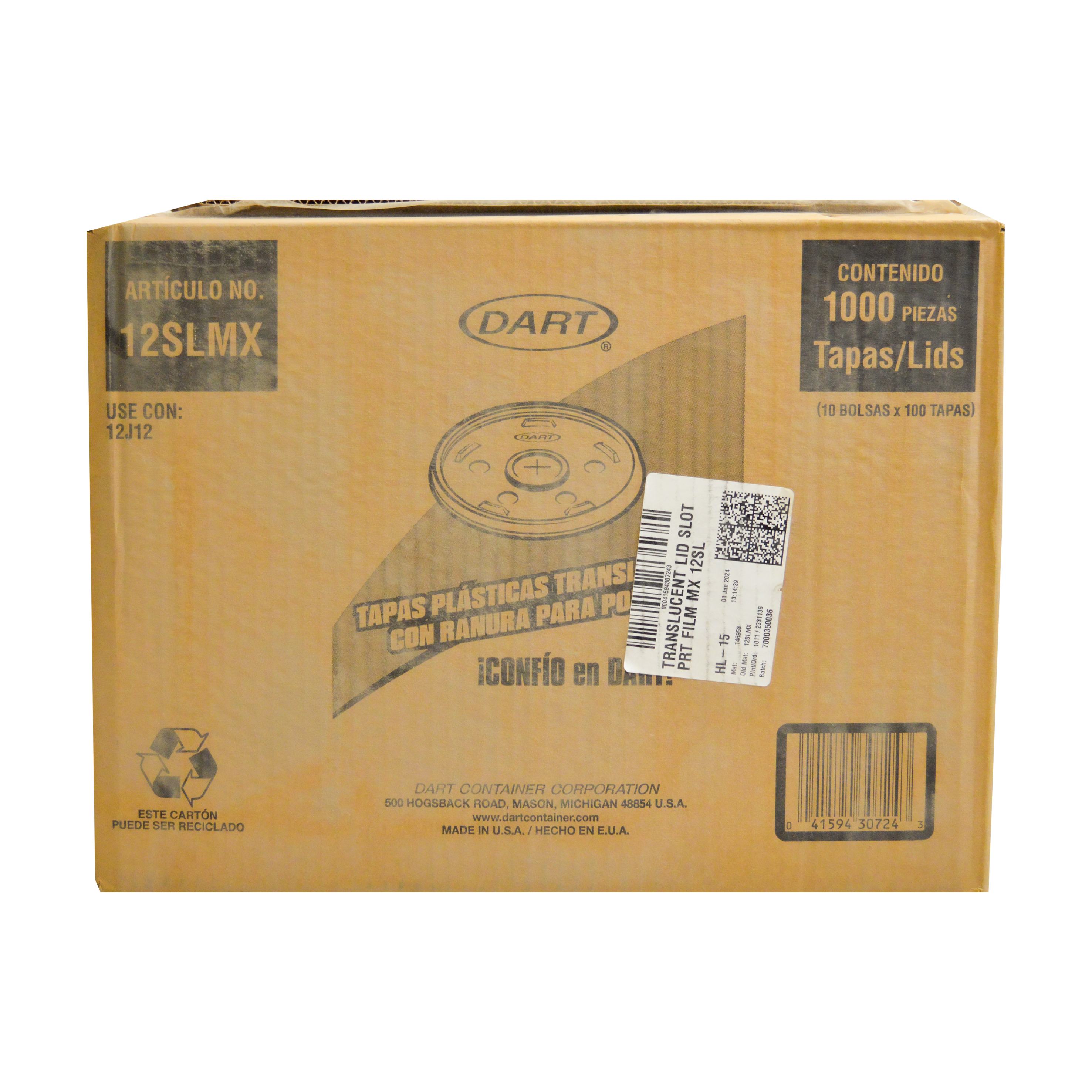 Tapa 12SLMX Popote Dart