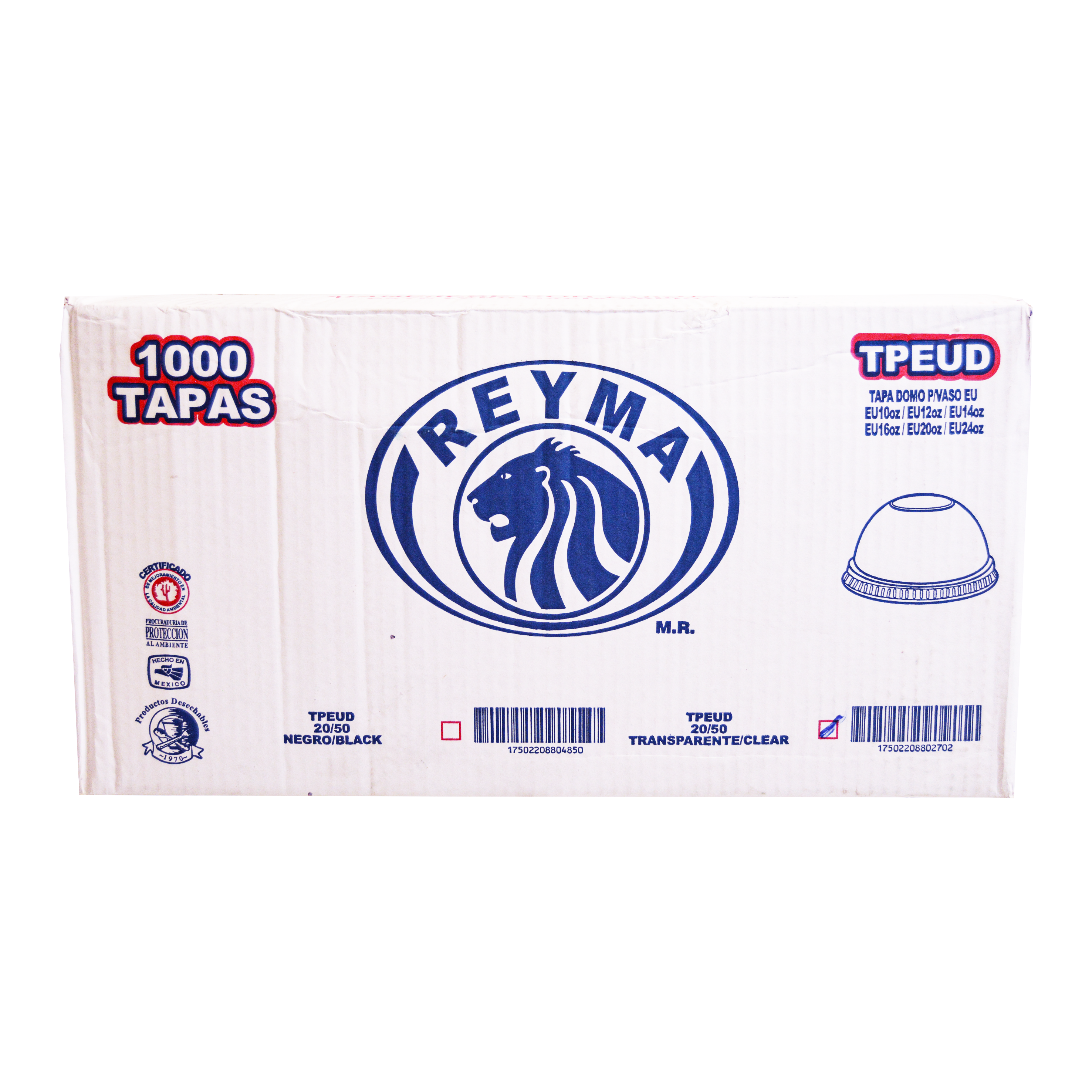 Tapa Domo EU 10 - 12 - 14 - 20 - 24 oz Reyma