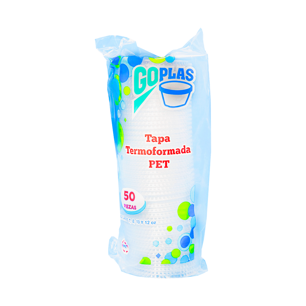 Tapa Cristal 7 - 8 - 10 - 12 oz Goplas