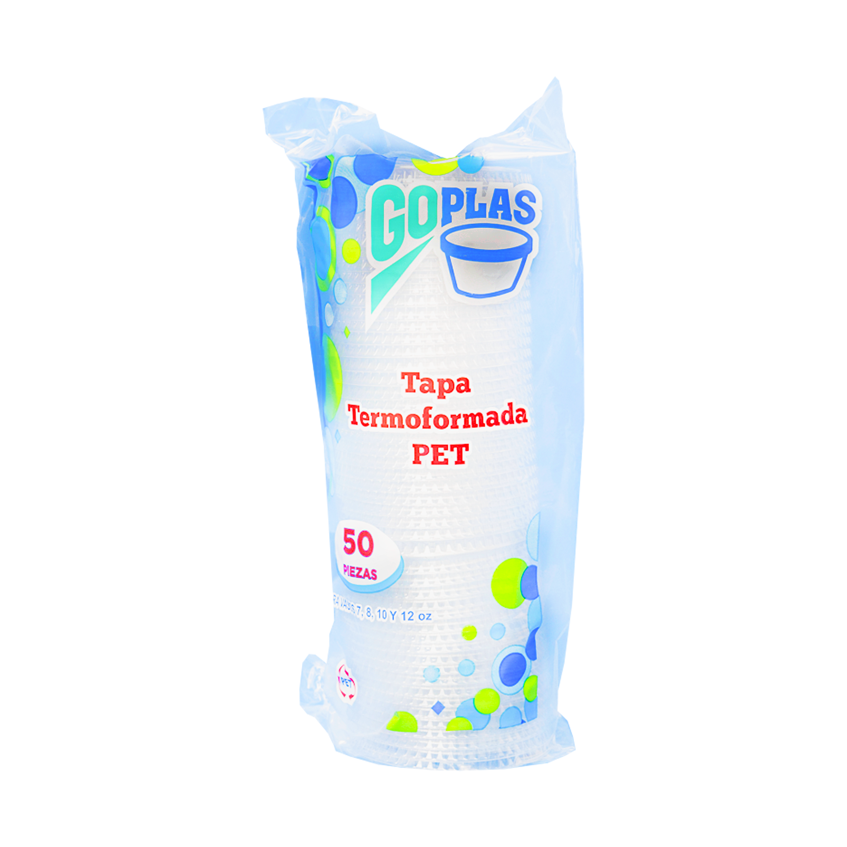 Tapa Cristal 7 - 8 - 10 - 12 oz Goplas