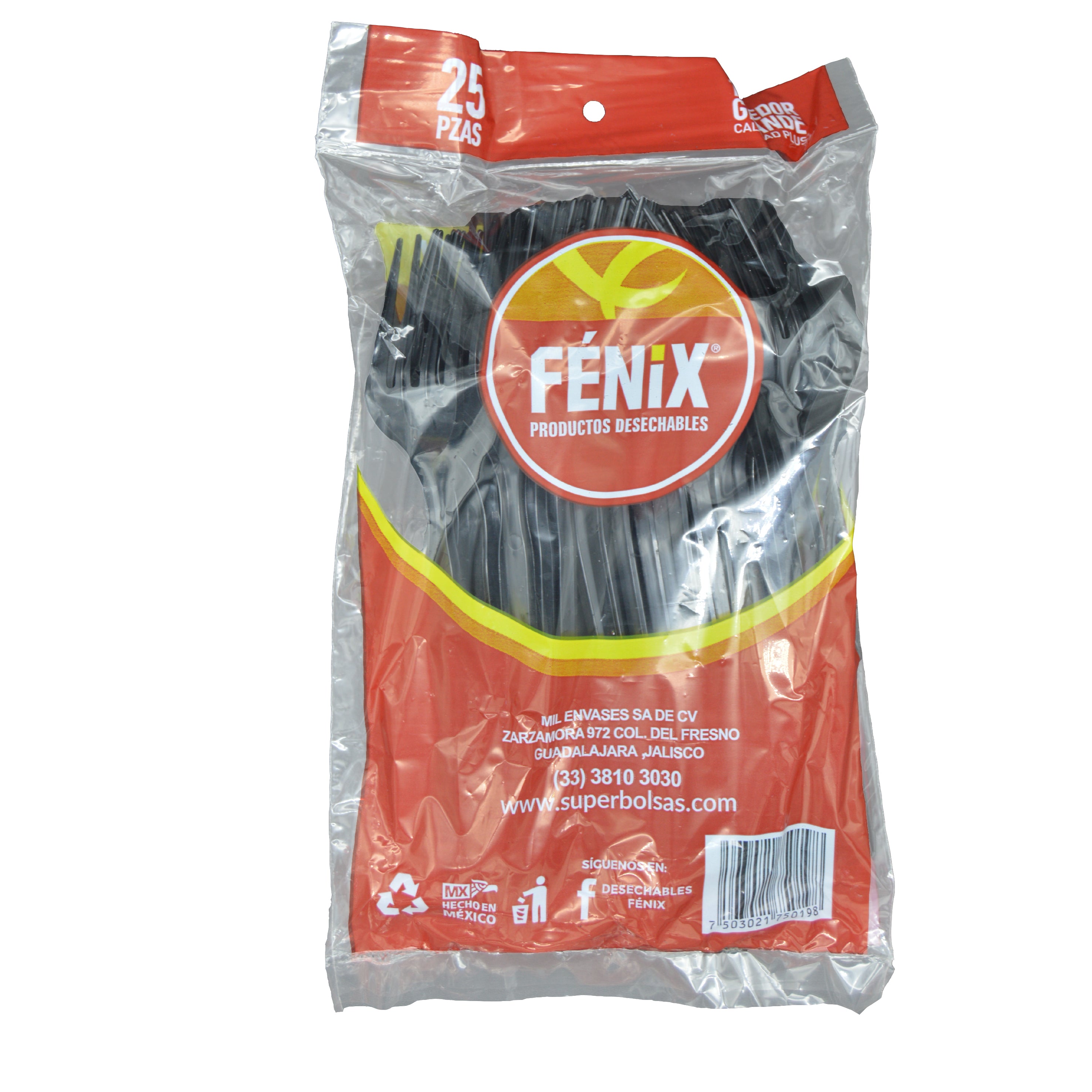 Tenedor Negro BIO Fenix