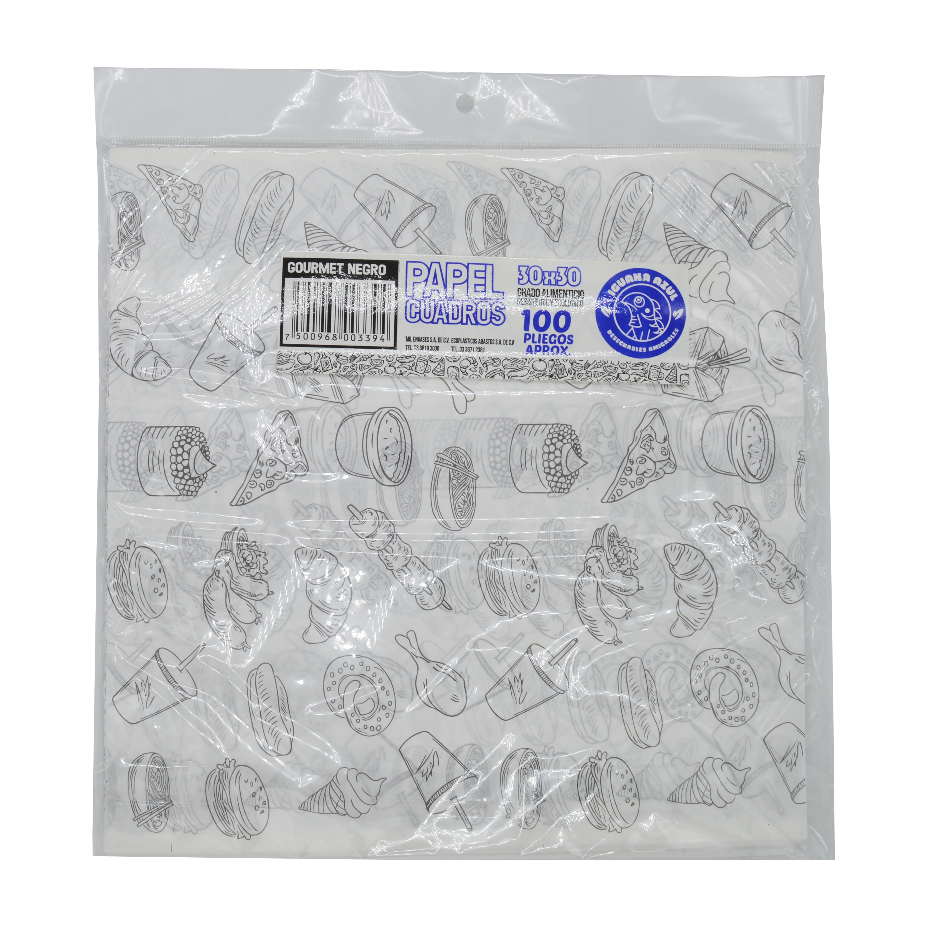 Papel Gourmet Grado Alimenticio Iguana Azul