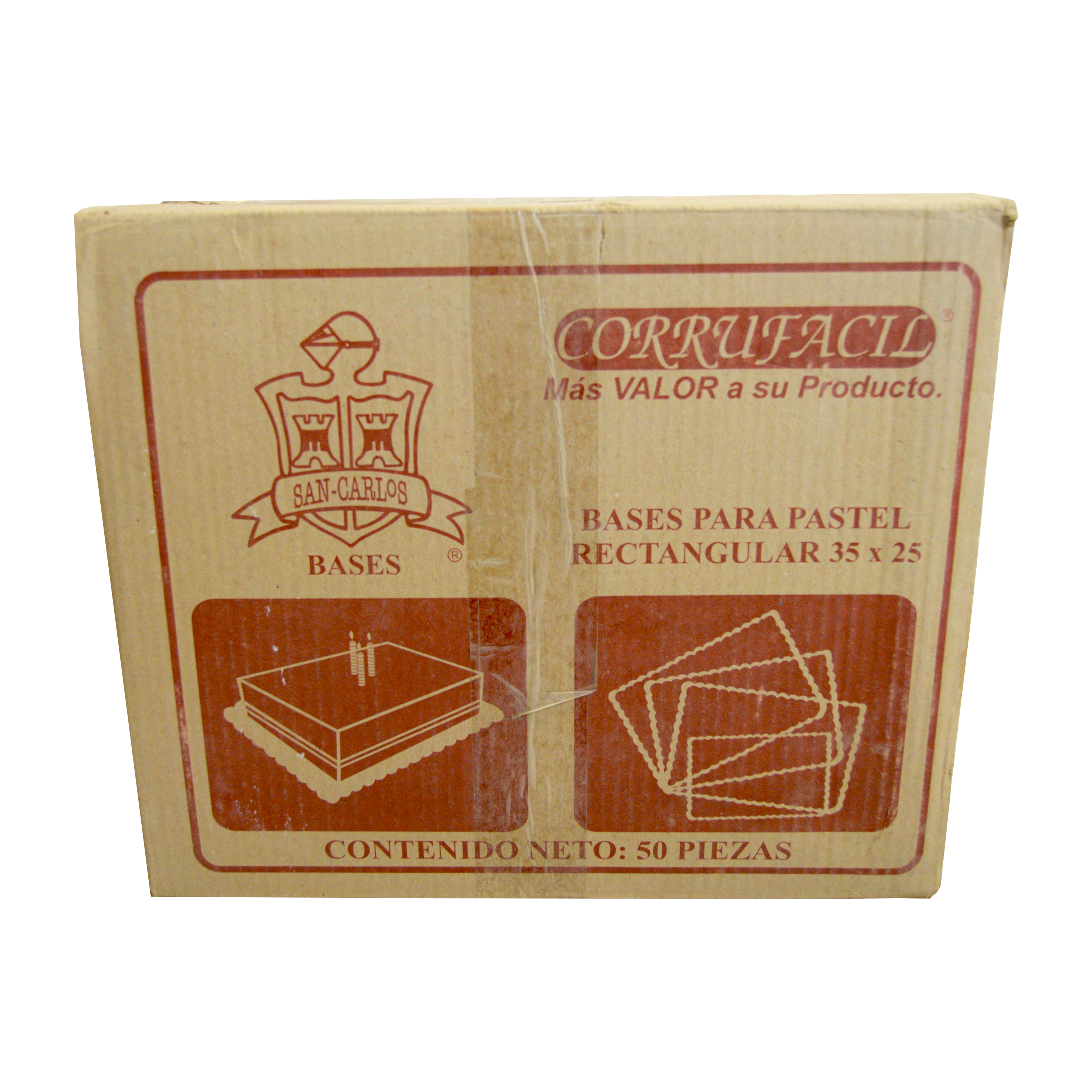 Base para Pastel Rectangular Dorada