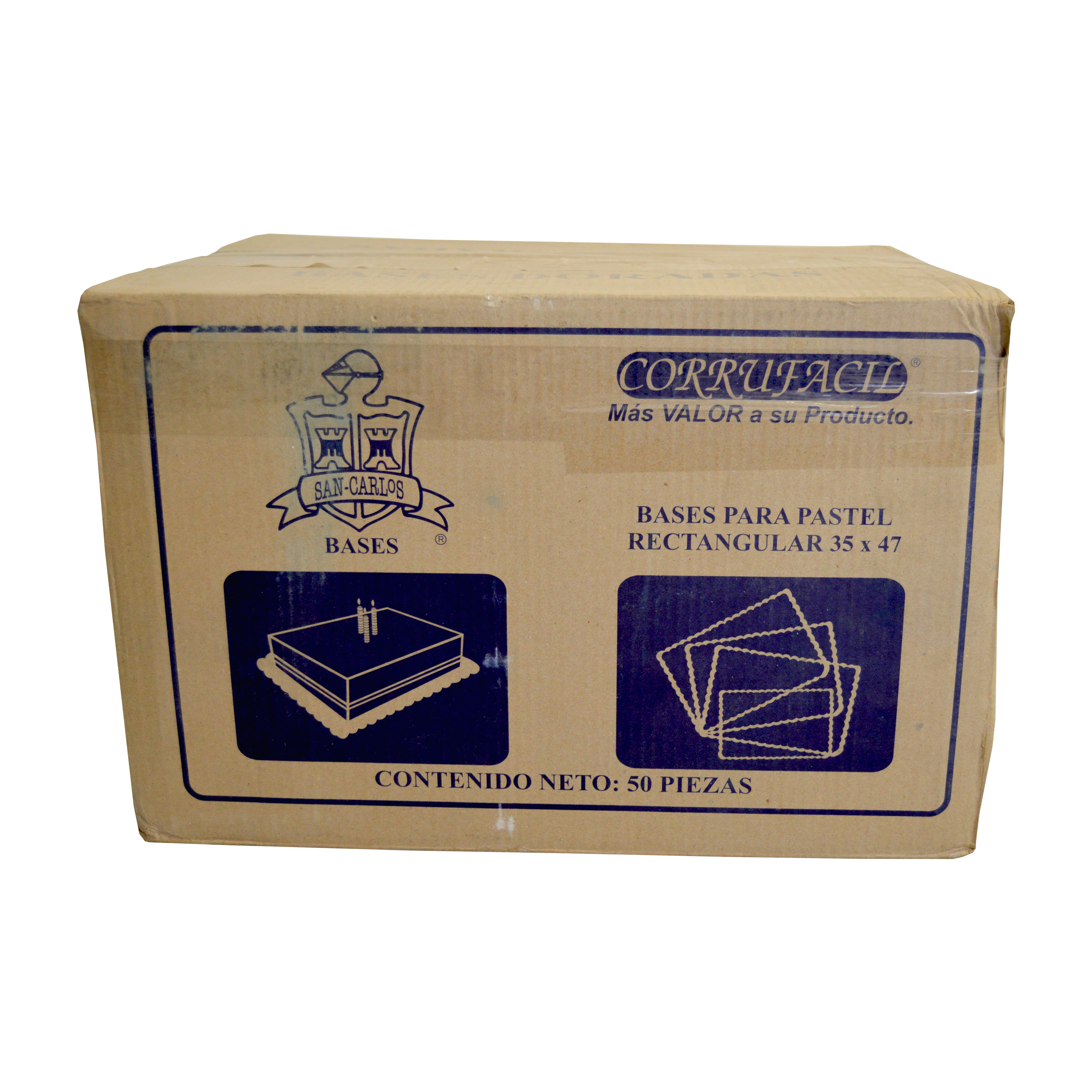 Base para Pastel Rectangular Dorada