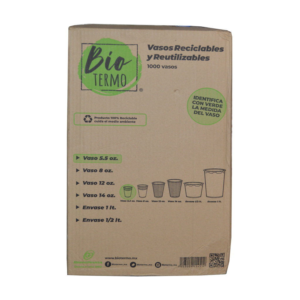 Vaso Plástico N.5 1/2 BIO Povasa