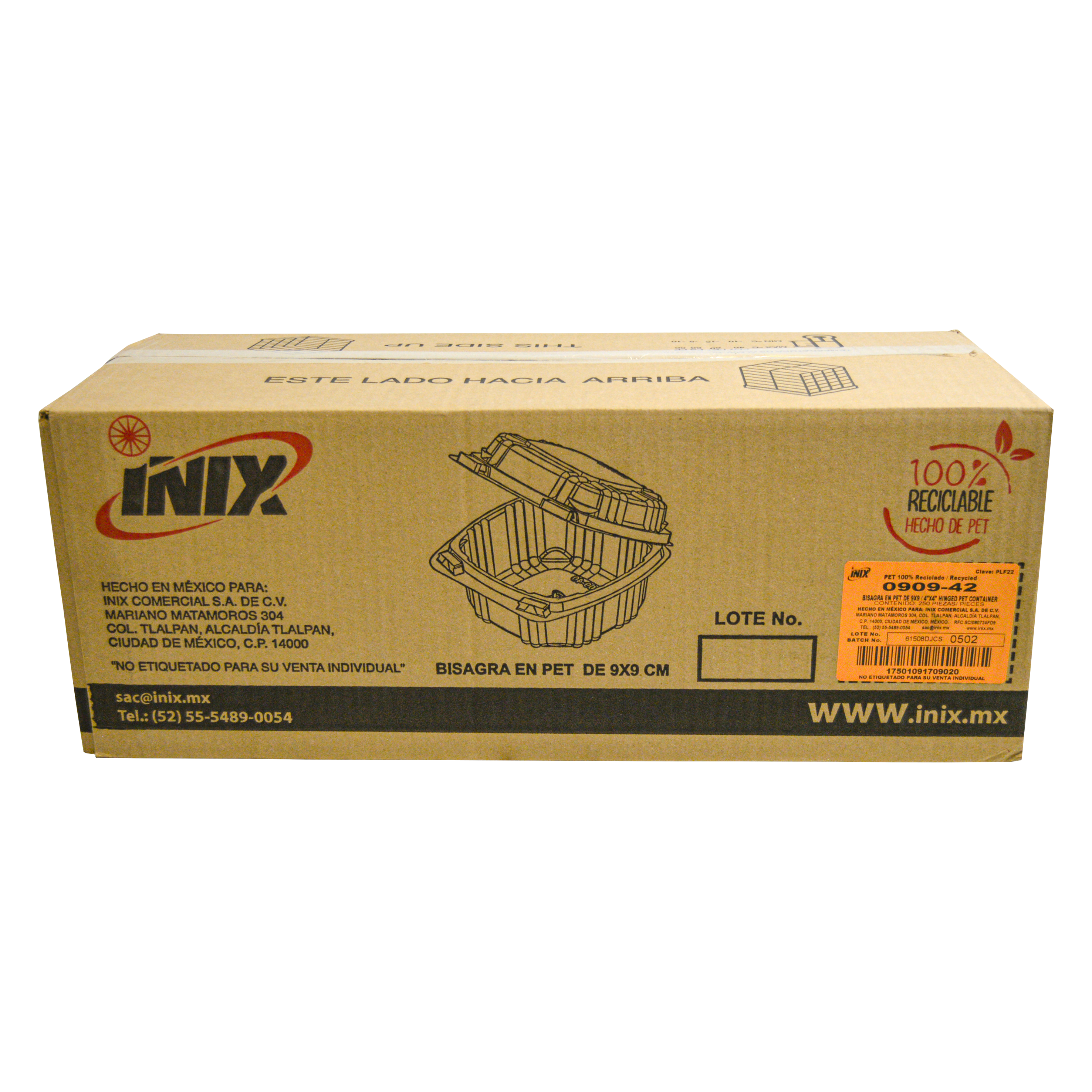 Contenedor Plástico 9 cm Inix