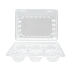 Contenedor Plástico  6 Cupcakes M2416 Inix