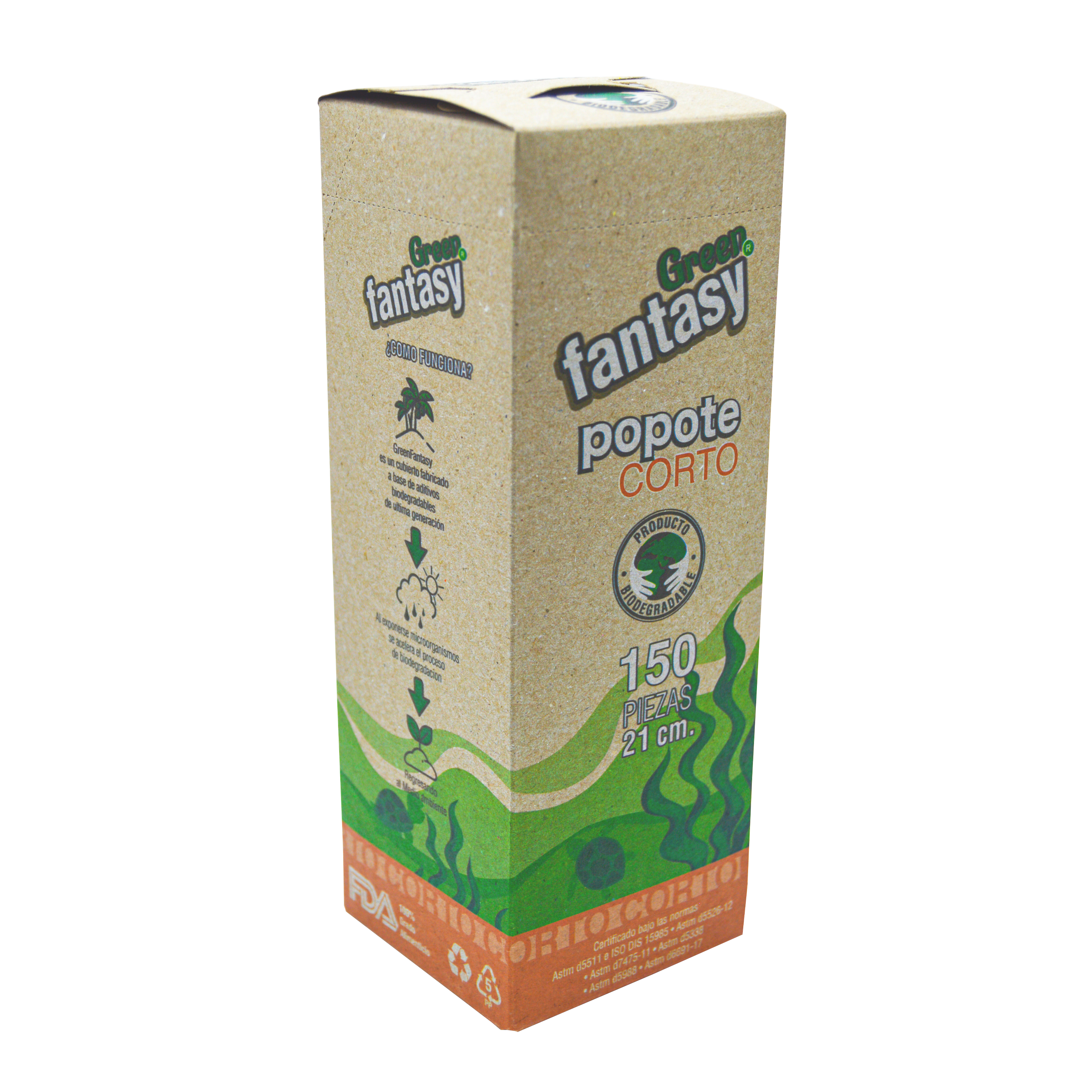 Popote Bio Green Fantasy