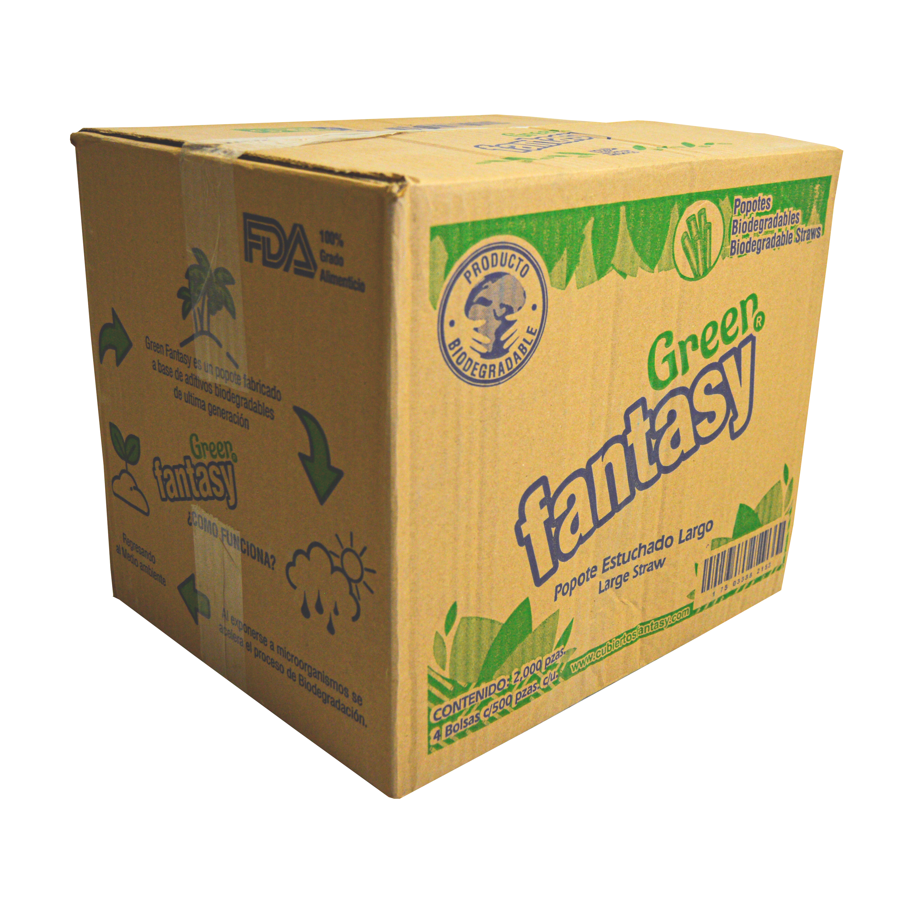 Popote Estuchado Bio Green Fantasy