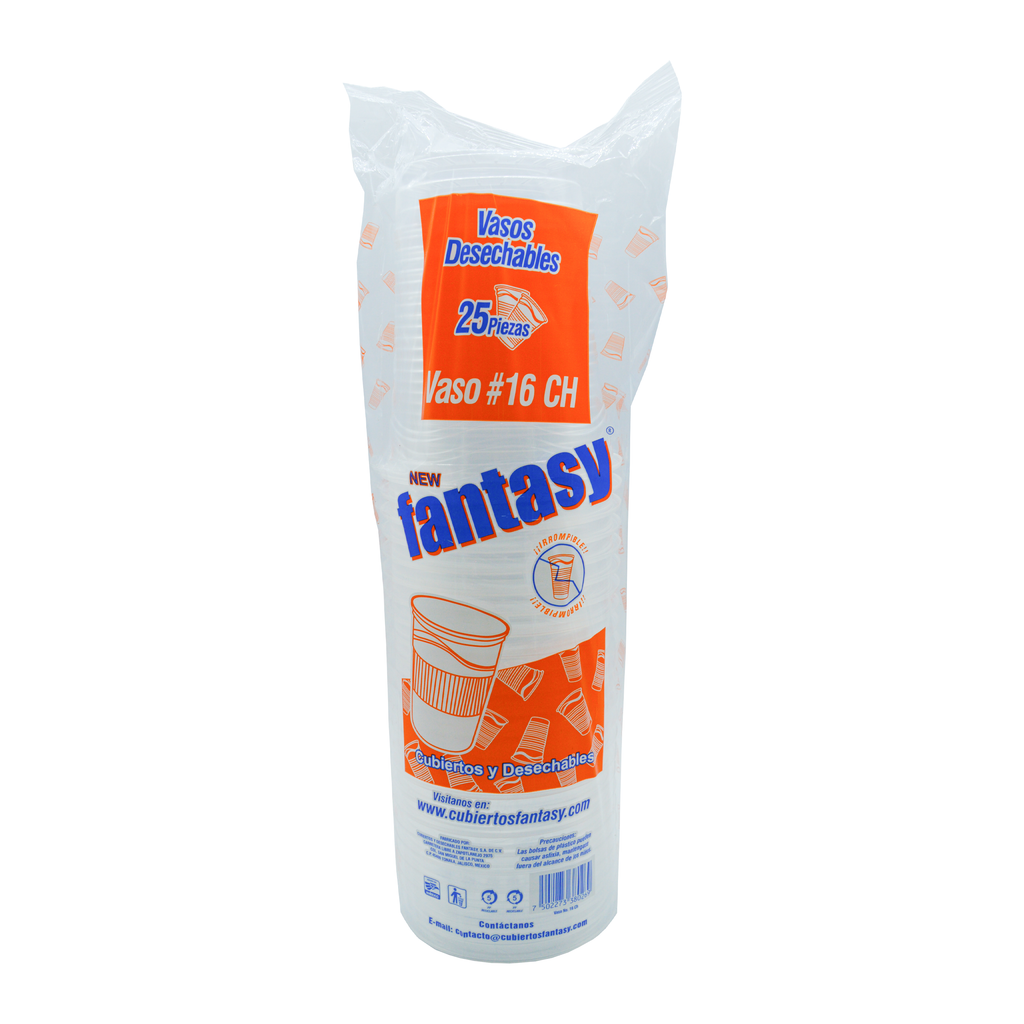 Vaso Plástico 16 oz Fantasy