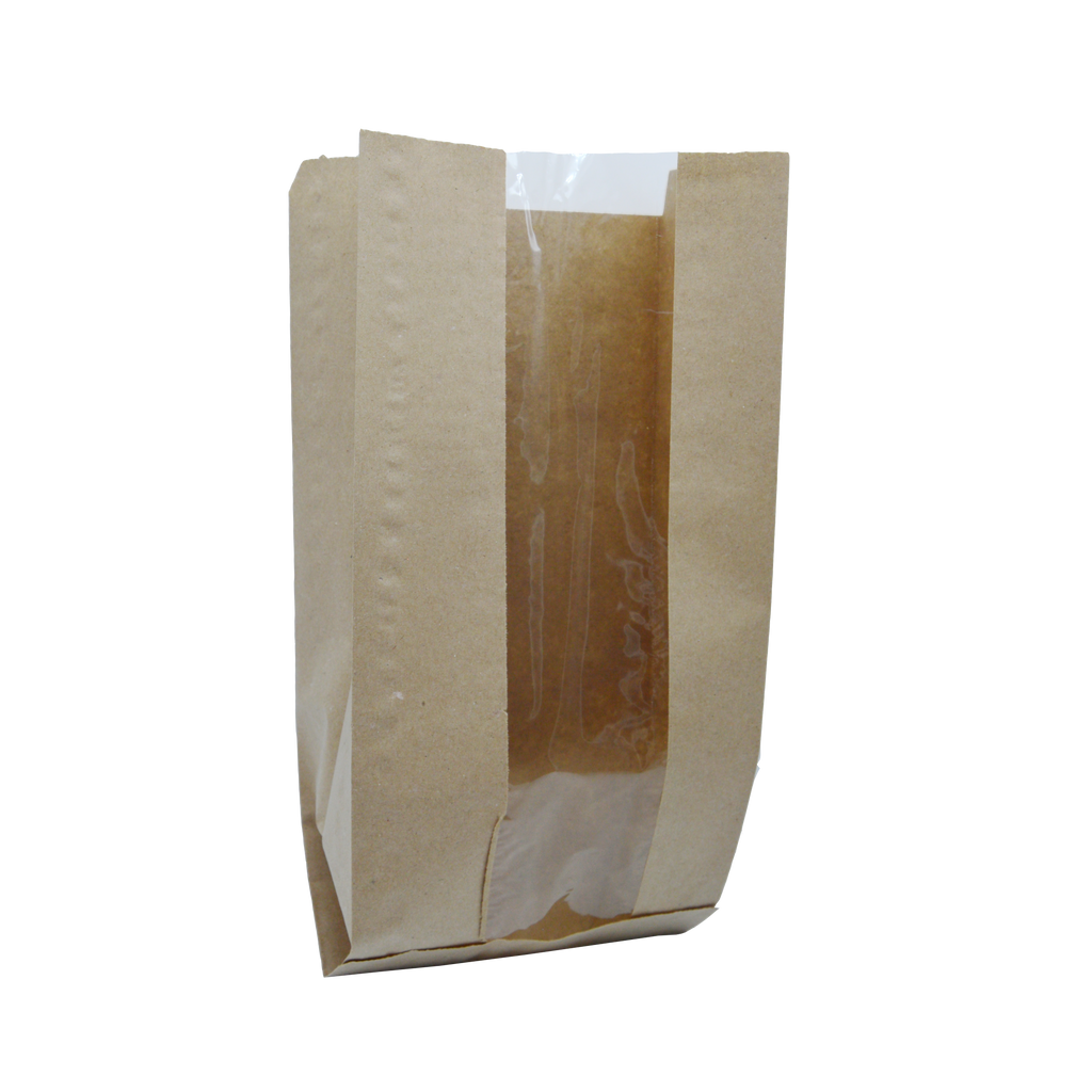 Bolsa de Papel con Ventana Trébol de la Suerte