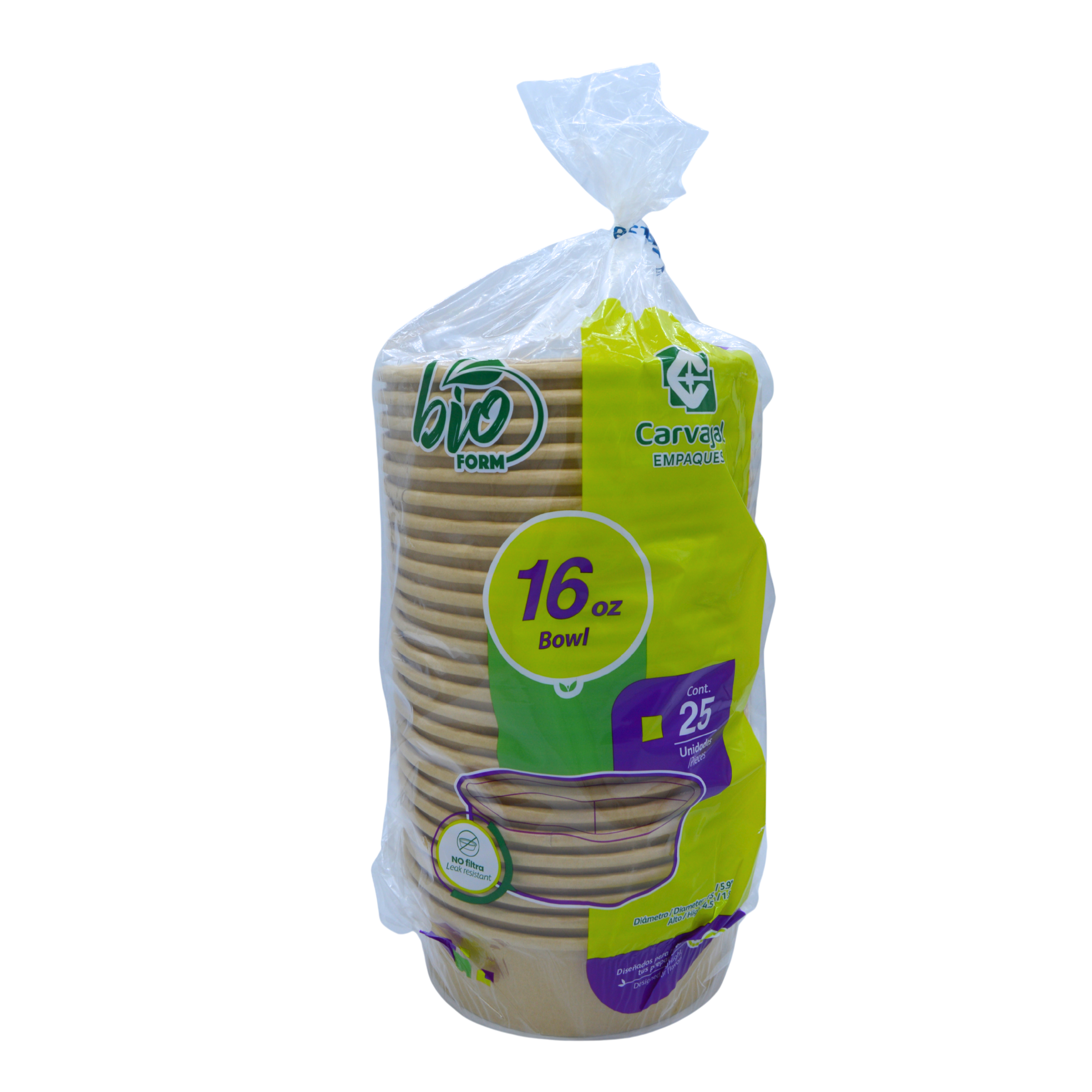 Bowl Contenedor de Papel Kraft Bio Conver