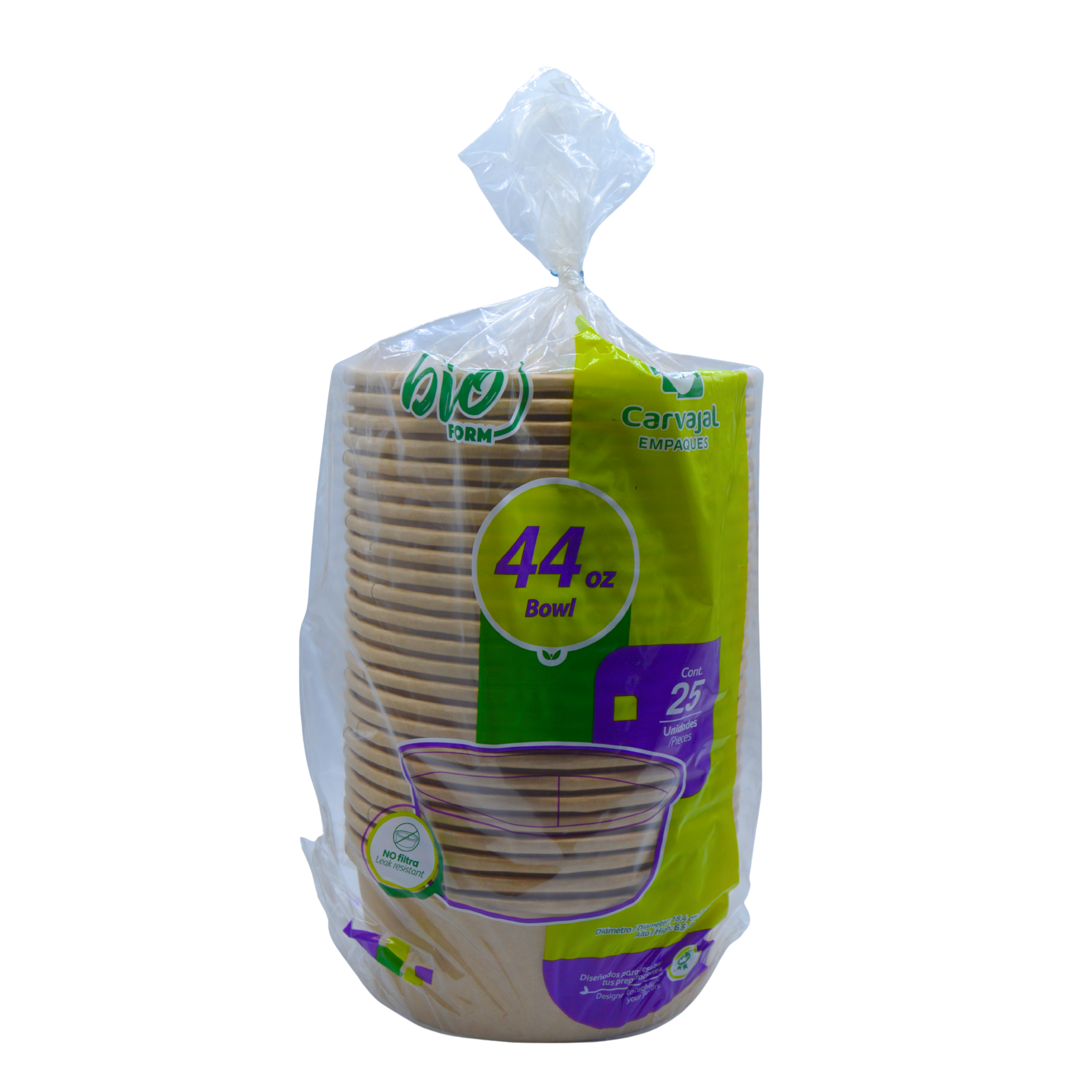 Bowl Contenedor de Papel Kraft Bio Conver