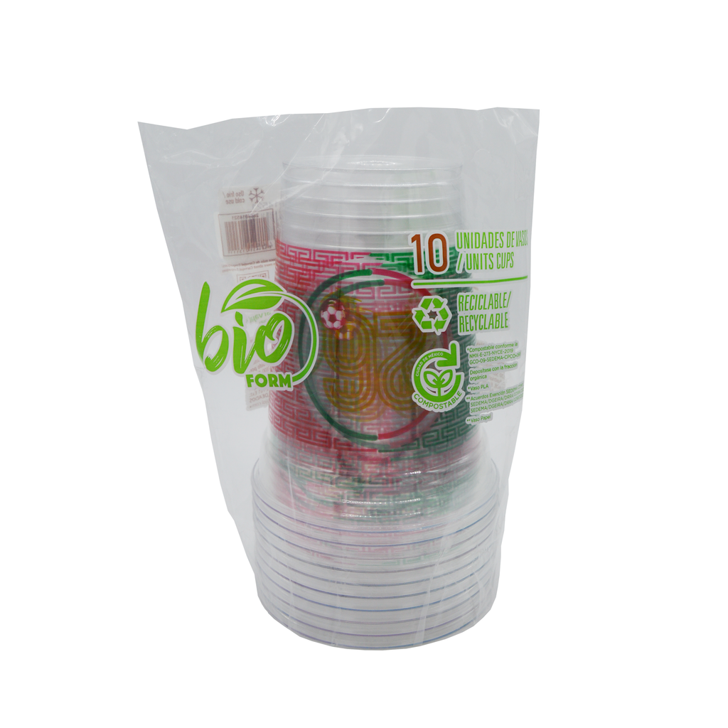 Vaso de Plástico Futbol Mundial Bioform